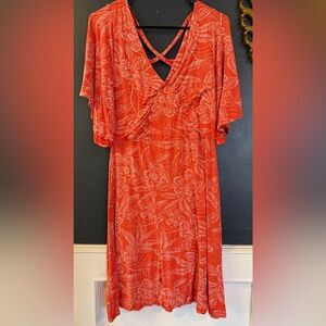 Ripcurl Viscose Stretch Butterfly Sleeve Dress